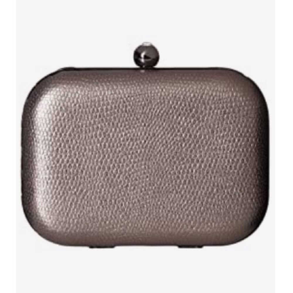 Jessica McClintock Roxie minaudiere clutch- Pewter